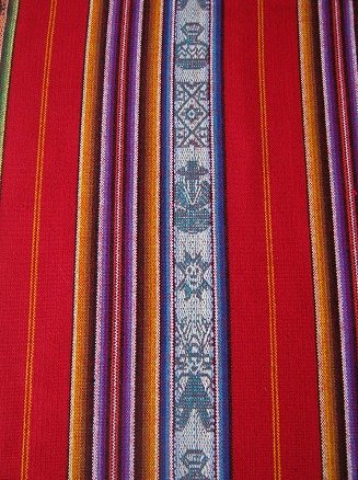 Tischdeckenmuster mit Amphore,
                                  geometrischem Energiemuster, Frau,
                                  Sonne und T�nzer in Blau