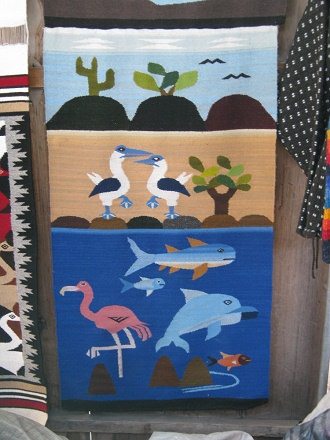 Wandbehang mit V�geln, H�geln, Strand,
                          K�ste und Meerestieren