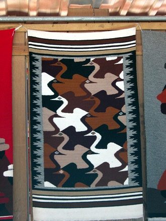 Wandteppich mit M�wen in Braun,
                                  Beige und Weiss