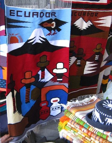 Wandteppiche mit Vulkan und Kondorvogel