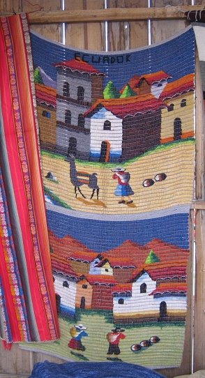 Wandteppich mit Sierra-Bergd�rfern mit
                          Vulkanen