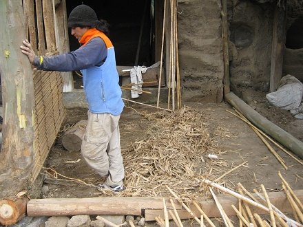 Das Haus mit der Schilfrohrwand
                                  (carrizo)