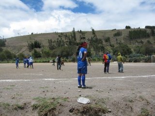 Fussballspielerin mit Stirnband