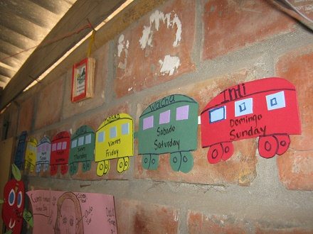 Der "Wochenzug" mit den
                          Wochentagen