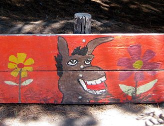 Pferdekopf und Blumen