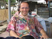 Puesto aduanero ecuatoriano, restaurante,
                          retrato de Michael Palomino (2008)