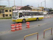 Durn, un bus regional en amarillo y
                          blanco