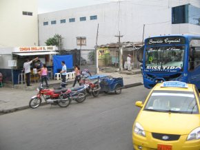 Machala, ein Motorrad mit Anh�nger