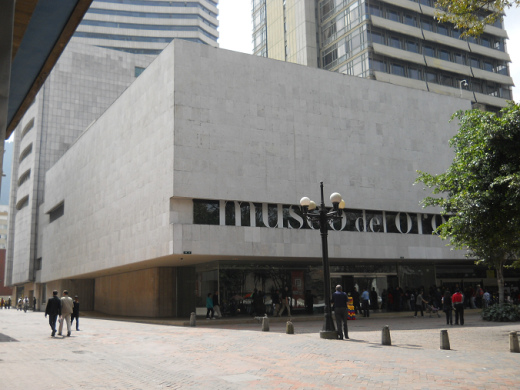 Das Goldmuseum (museo de oro) von Bogota,
                        der Eingang