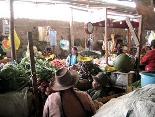 Markt in Ayacucho: Gem�se