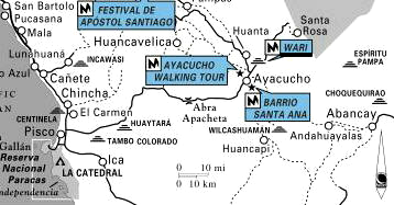 Karte: Ayacucho und Huari /
                      Wari