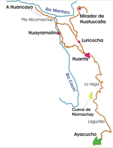 Mapa
                        Ayacucho-Pikimachay (cueva)-Huanta