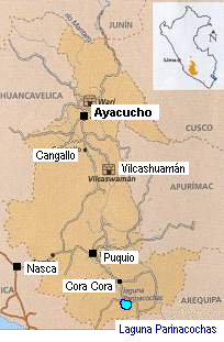 Karte Ayacucho-Laguna de
                        Parinacochas