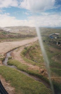 Cuneta en meandros naturales
