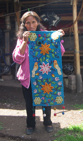 Victoria
                      muestra un individual grande, primer plano