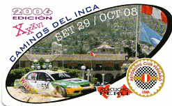 Ayacucho: Business card of the car
                              racing "Caminos del Inca"