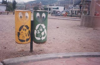 Trash cans / waste bins on the playground
                        on Prolongacion Jiron Libertad