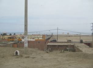 Panamericana Sur, lugar con playa con
                          calles en tierra