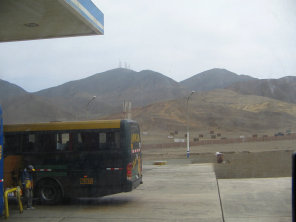 Panamericana Sur, grifo con cerros de
                          desierto
