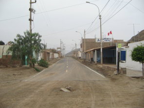 Chilca, pista asfaltada a la laguna
                          medicinal no. 1