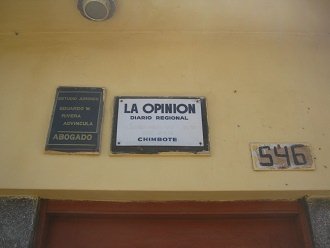 Diario regional "La Opinin" de
                          Chimbote