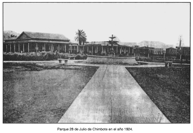 Chimbote, el parque 28 de Julio en el
                              ao 1924