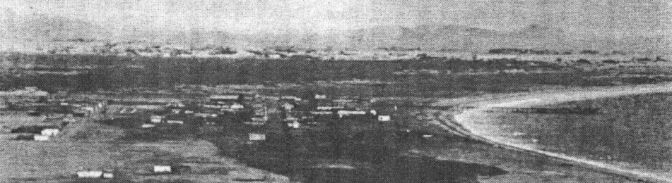 La bah�a con
              Chimbote en 1930, primer plano