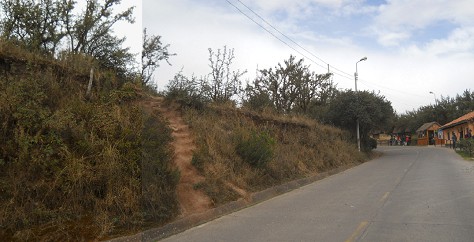 Cusco Sacsayhuamán: Der Weg zum kleinen Steinbruch Cusco Sacsayhuamán: Der Weg zum kleinen Steinbruch