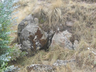 Steine vom kleine Steinbruch von Sacsayhuamán Steine vom kleine Steinbruch von Sacsayhuamán
