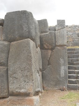 Cusco Sacsayhuamn, another stairs with geometric cut giant corner stones 04