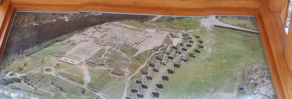 Foto a�rea de la zona central de Sacsayhuam�n, panorama