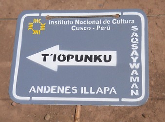 Placa indicadora T'iopunku