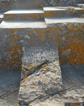 Sacsayhuam�n (Cusco), el trono gigante en la colina aplanada, detalle