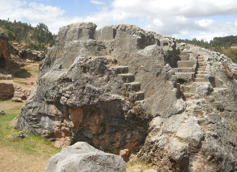 The rock of stairs and thrones "Chinchana grande" (rock of stairs), part 01