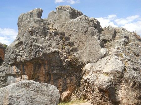 The rock of stairs and thrones "Chinchana grande" (rock of stairs), lateral view
