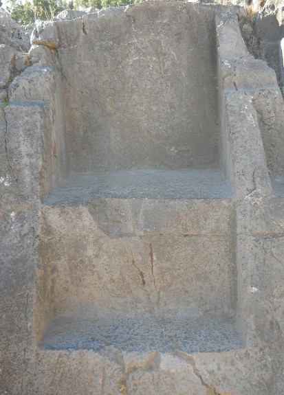 Cusco Sacsayhuam�n: Im Amphitheater, der grosse Thron, Nahaufnahme