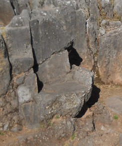 Cusco Sacsayhuam�n, Amphitheater, Thron 1, Nahaufnahme