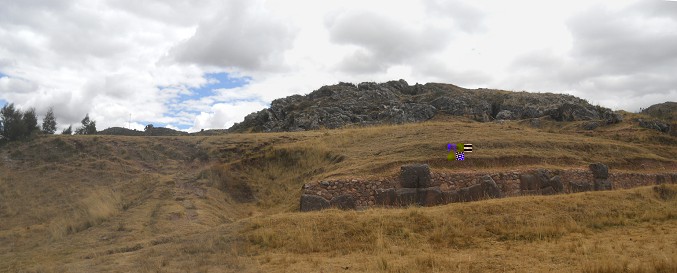 Cusco Sacsayhuamn 14: Zone X (Laq'o, Laco, Moon Temple), the last part of the walk, panorama