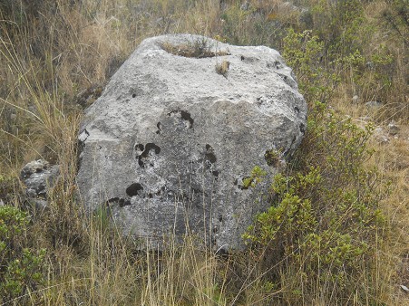 Cusco Sacsayhuamn 14: Zone X (Laq'o, Laco, Mondtempel), geschnittener Stein
