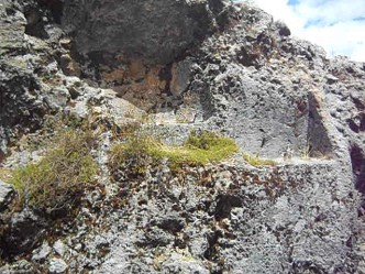 Cusco Sacsayhuam�n, Zone X (Laq'o, Laco, Moon Temple): thrones in a black rock 03