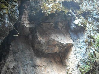 Cusco Sacsayhuam�n, Zone X (Laq'o, Laco, Moon Temple), giant overthrown throne 10 with the upper part ("roof construction" which was the base before)