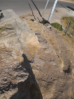 Cusco Sacsayhuam�n 16: El camino regreso a Cusco, piso en roca cortada