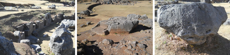 Cusco Sacsayhuamn
                                        10. El campo catico: piedras,
                                        muros, tronos, huecos,
                                        grabaciones etc.