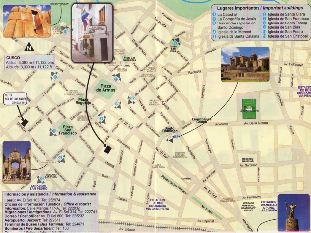 Faltblatt des Hostal Posada Standard 02,
                        Karte