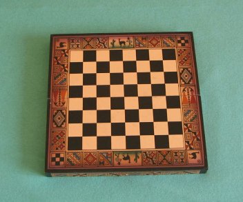 Schachbrett aus schr�ger Perspektive