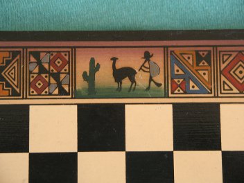 Schachbrett, Motive in der Mitte, gross
                        (01)