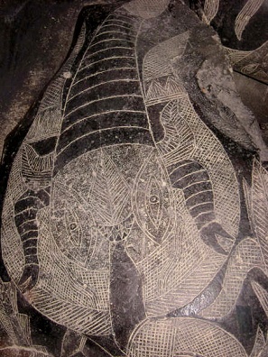 A crab with a human face, close-up