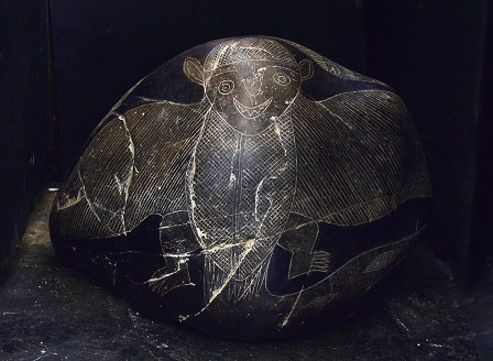 Another bat with human face