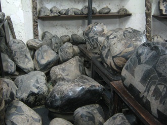 Engraved stones on the floor 02