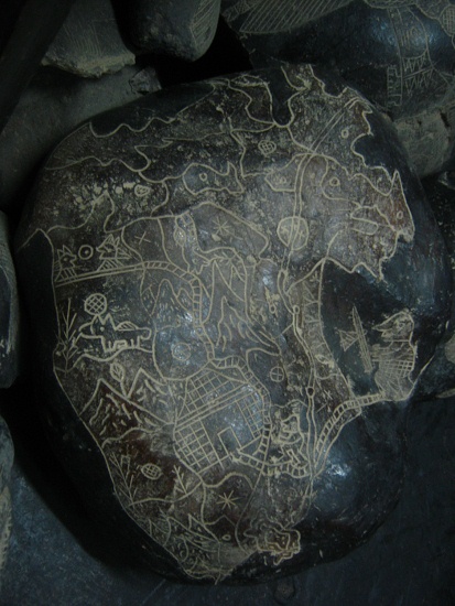 The land of "Lemur" (Lemuria)
                          with a lemur